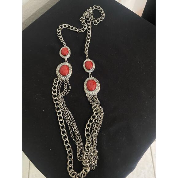 Necklace Silver Tone Heavy - Picture 6 of 7